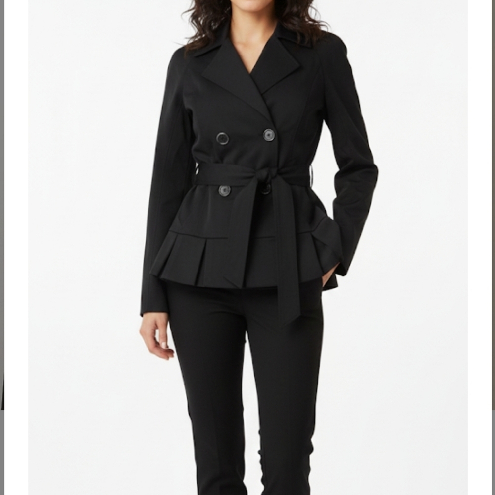 New York & Company Black Trenchcoat